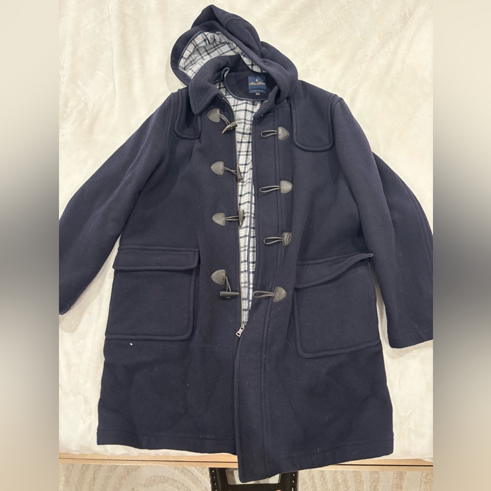 Brooks Brother's Big & Tall Classic Wool Navy Duffle Coat